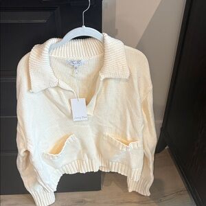 Emory Park Ivory V-Neck Sweater